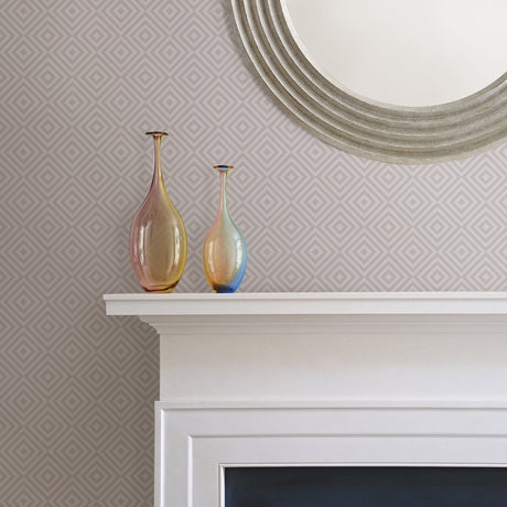 Beacon House 2535-20659 Metropolitan Lavender Geometric Diamond Wallpaper