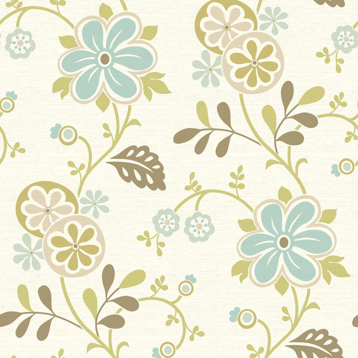 Beacon House 2535-20678 Amelie Blue Modern Floral Trail Wallpaper