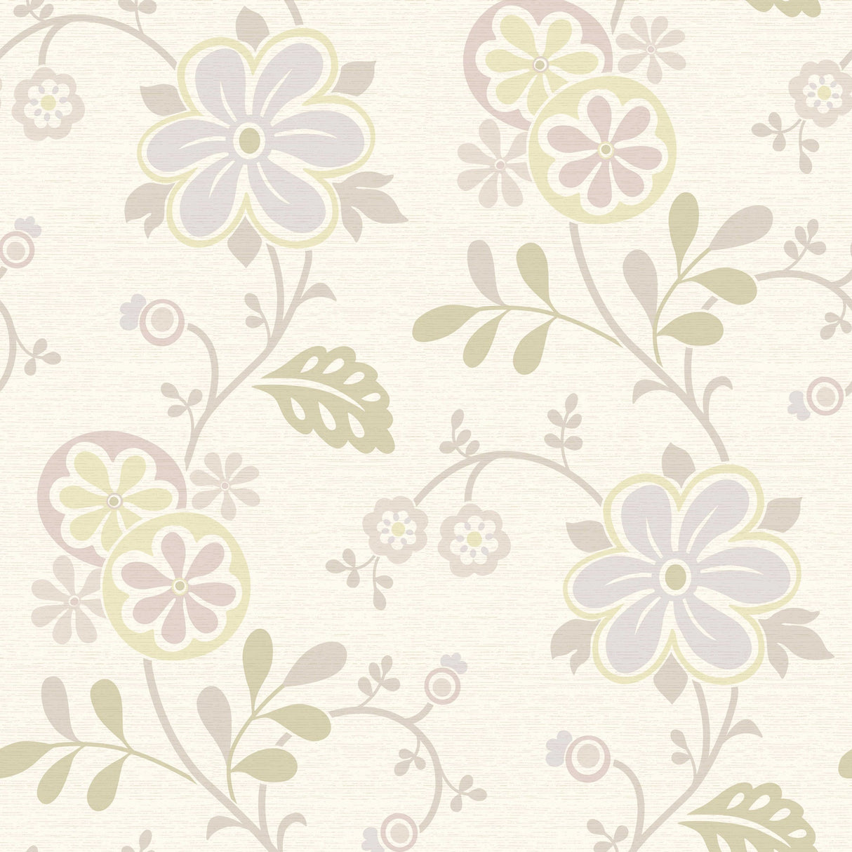 Beacon House 2535-20680 Amelie Purple Modern Floral Trail Wallpaper