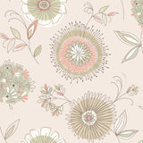 Beacon House 2535-20683 Maisie Beige Floral Burst Wallpaper