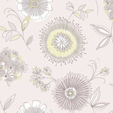 Beacon House 2535-20684 Maisie Purple Floral Burst Wallpaper