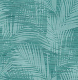 Brewster 2766-24400 Motmot Turquoise Palm Wallpaper