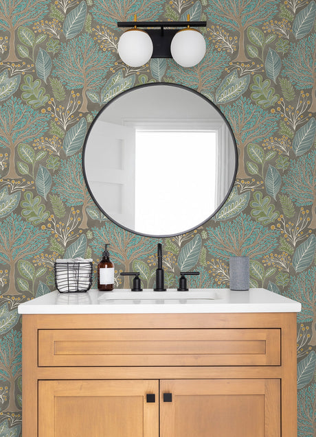 Advantage 2980-26182 Kiah Taupe Forest Wallpaper