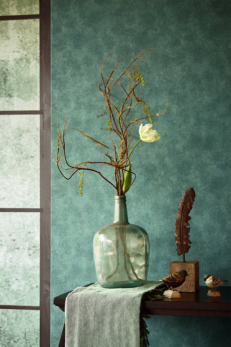 Eijffinger 369075 Holstein Teal Faux Leather Wallpaper