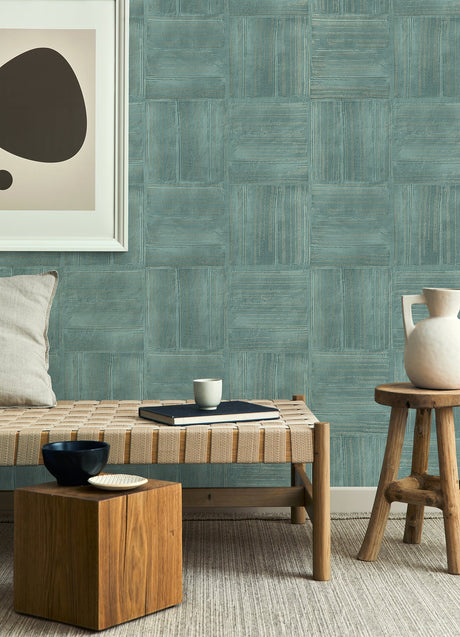 Eade’s Jasper Teal Block Texture Wallpaper Teal