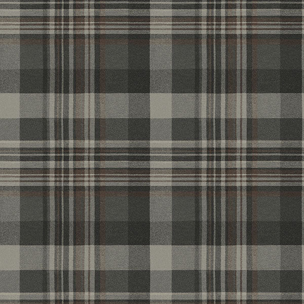 Chesapeake 4142-72632 Dutton Plaid Charcoal Wallpaper - Eade's Wallpaper