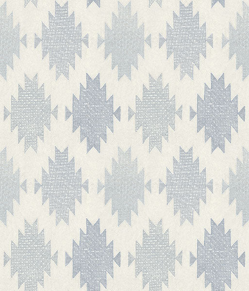 Chesapeake 4142-72663 Stitched Heirloom Indigo Wallpaper - Eade's Wallpaper