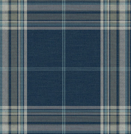 A-Street Prints 4147-27386 Westley Navy Plaid Wallpaper - Eade's Wallpaper