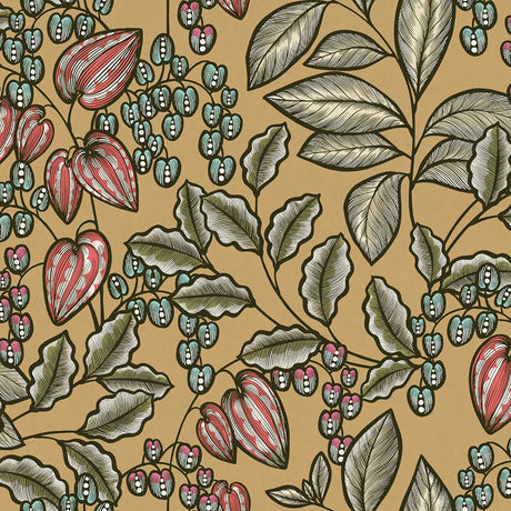 Eade’s Leif Mustard Vine Trail Wallpaper Mustard