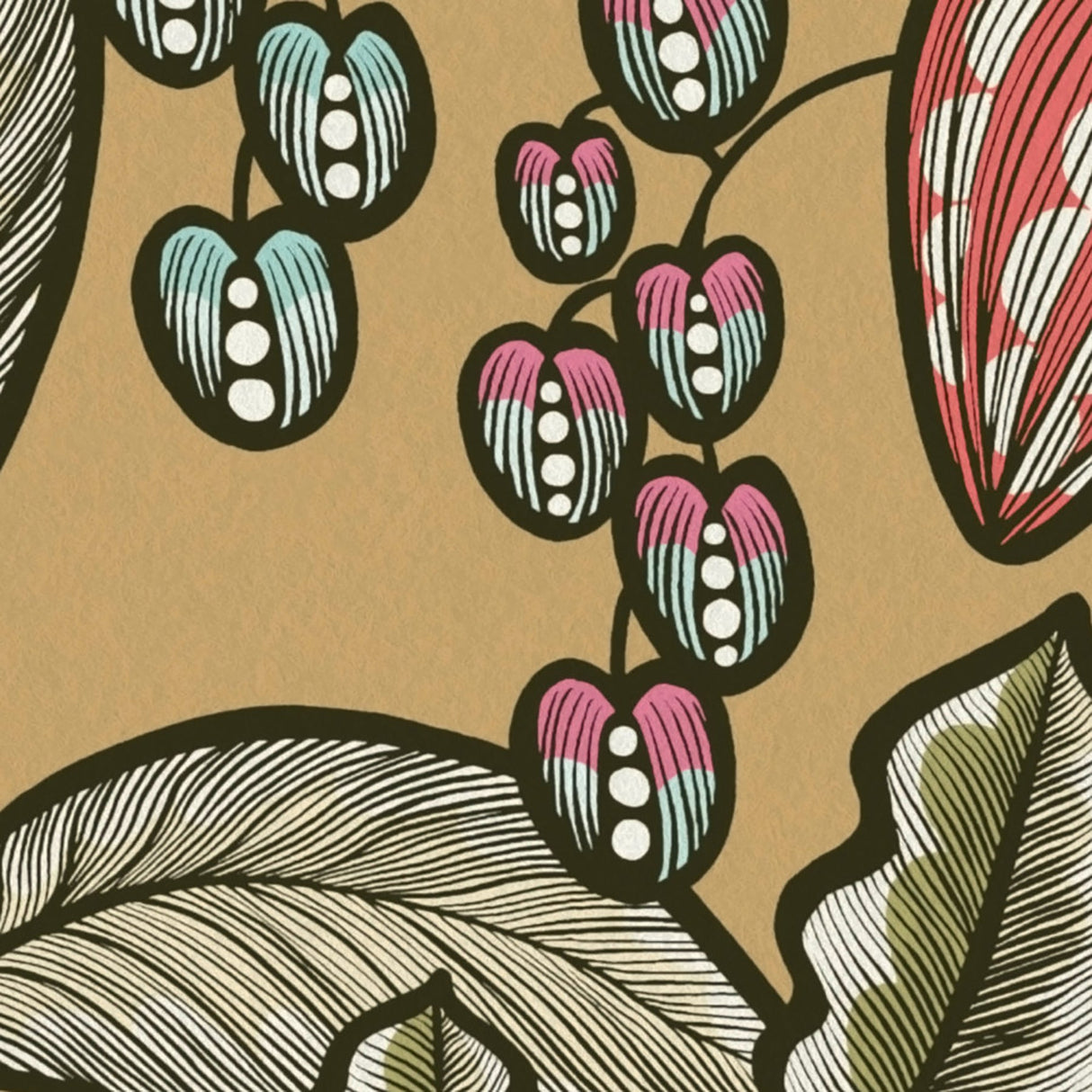 Eade’s Leif Mustard Vine Trail Wallpaper Mustard