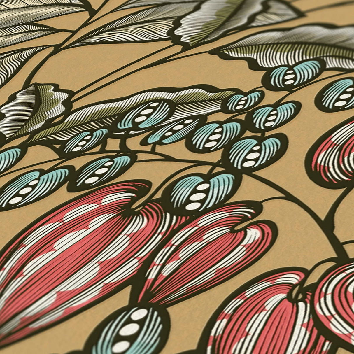 Eade’s Leif Mustard Vine Trail Wallpaper Mustard