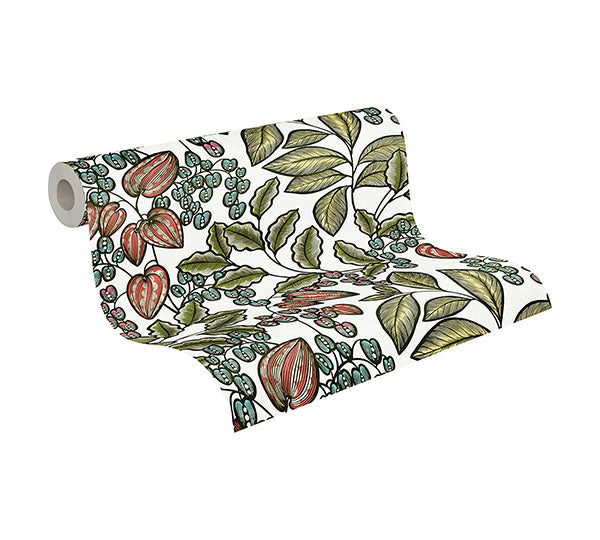 Eade’s Leif White Vine Trail Wallpaper White