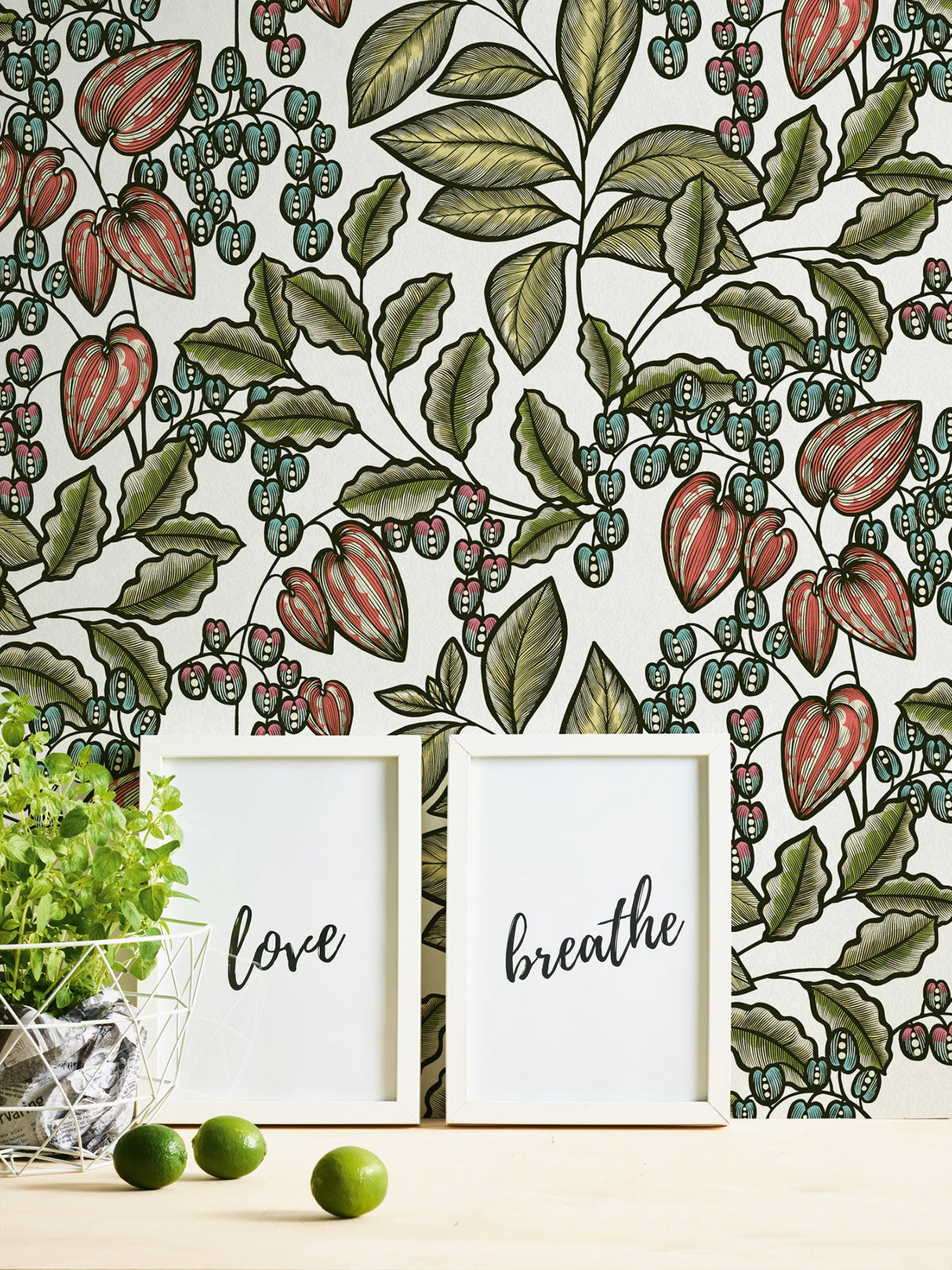 Eade’s Leif White Vine Trail Wallpaper White