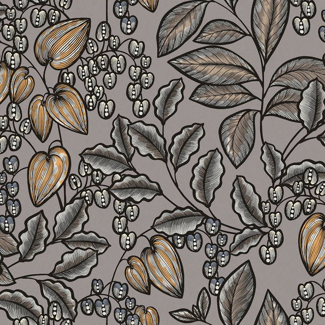 Eade’s Leif Grey Vine Trail Wallpaper Grey
