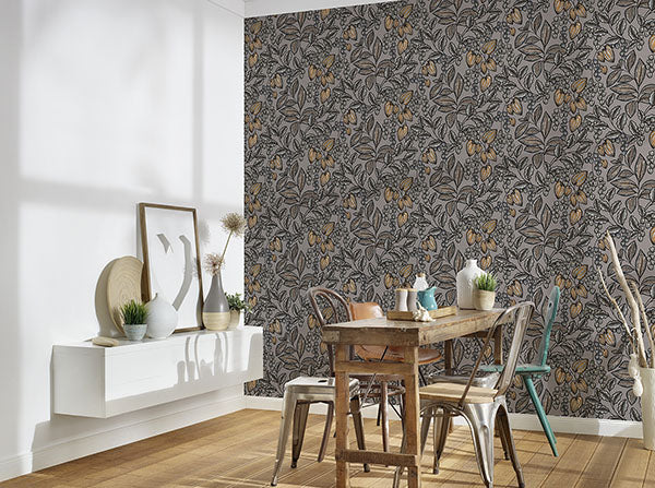 Eade’s Leif Grey Vine Trail Wallpaper Grey