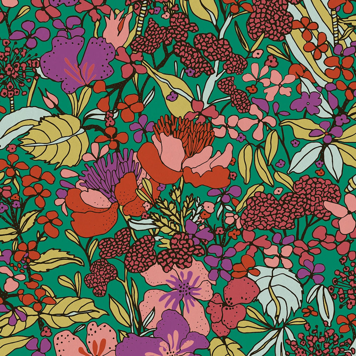 Eade’s Zetta Multicolor Floral Riot Wallpaper Multicolor