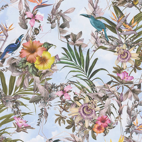 Eade’s Hollis Sky Blue Tropical Wallpaper Sky Blue