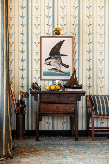 MindtheGap DANUBE STRIPE Blue  - Wallpaper Collection 2024 - The Wetlands