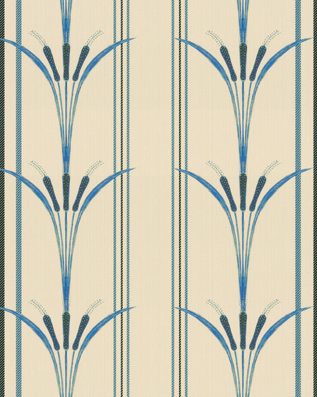 MindtheGap DANUBE STRIPE Blue  - Wallpaper Collection 2024 - The Wetlands