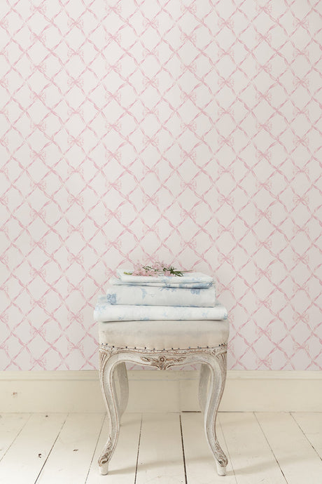 LoveShackFancy LFS5012 Baby Bow Pink Jam Peel & Stick Wallpaper