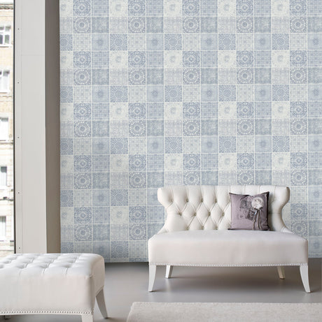 Midbec MD21033 Tile Blue Mosaic Wallpaper