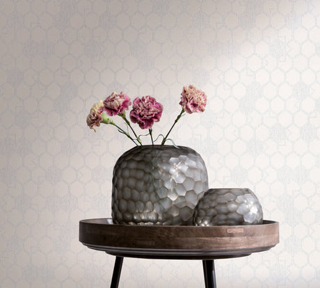 Marburg MG81944 Natasha Cream Hexagon Wallpaper
