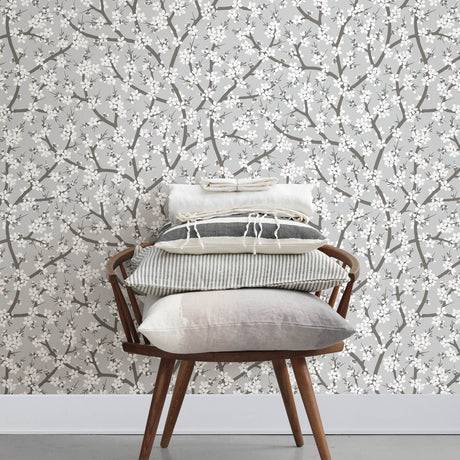 Sandudd SD5309-2 Henrik Grey Floral Wallpaper