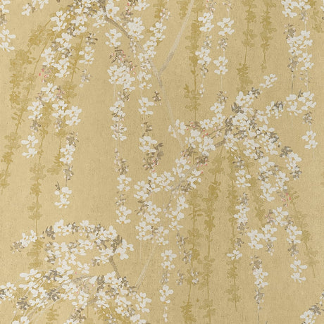 Thibaut WEEPING BLOSSOM T24455 in Gold Wallpaper - YUTORI