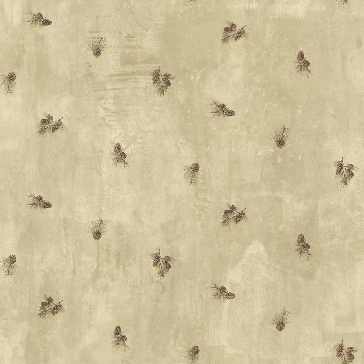Chesapeake TLL49467 Brantley Beige Pinecone Toss Wallpaper