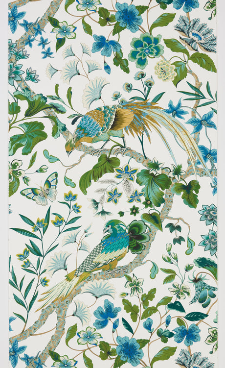 Scalamandre WJR00046822D FOREST BOTANY BAY - WALLPAPER - Eade's Wallpaper