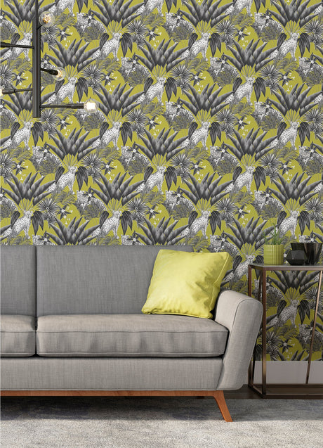 Ohpopsi WLD53105W Augustus Grey Jungle Cheetah Wallpaper