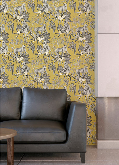 Ohpopsi WLD53110W Morris Mustard Tropical Jungle Wallpaper